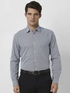 Peter England Men Slim Fit Spread Collar Micro Ditsy Printed Cotton Formal Shirt