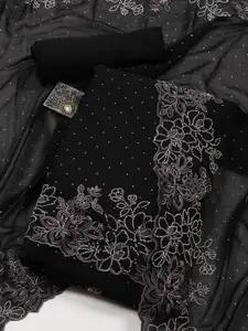 Meena Bazaar Ethnic Motifs Embellished Beads and Stones Unstitched Dress Material