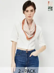 max Women Pack Of 2 Printed Scarf