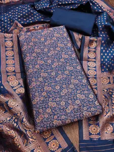 MANVAA Floral Woven Design Zari Unstitched Dress Material