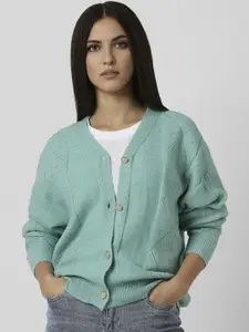 Van Heusen Woman Women Cable Knit Self Design Sweaters