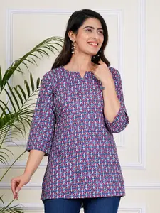 SITA FASHION HUB Ethnic Motifs Printed Pure Cotton Kurti