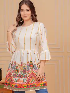 SITA FASHION HUB Ethnic Motifs Kalamkari Printed Pure Cotton Kurti