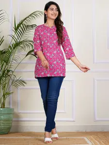 SITA FASHION HUB Women Floral Printed Kalamkari Pure Cotton Kurti