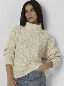 Van Heusen Woman Women Turtle Neck Cable Knit Pullover