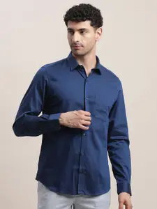 Turtle Men Standard Slim Fit Opaque Formal Shirt