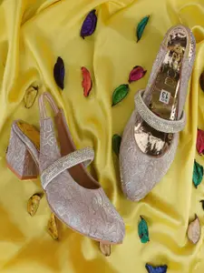 BAESD Girls Embellished Block Heel Mules