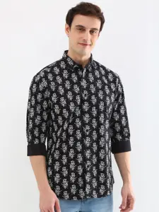 Allen Solly Men Spread Collar Floral Printed Cotton Casual Shirt