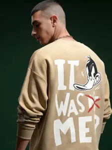 HIGHLANDER Warner Bros Daffy Duck Men Drop Shoulder Oversized Sweatshirt