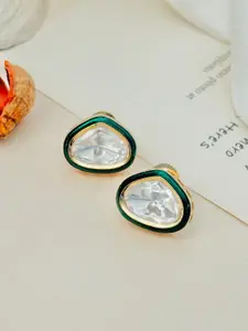 ABDESIGNS Enchanting Polki Gold-Plated Studs