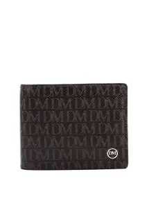 Da Milano Men Typography Printed Leather Two Fold Wallet