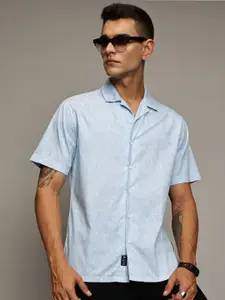 The Roadster Lifestyle Co. Men Premium Relaxed Fit Geometric Printed Cotton Casual Shirt