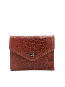 Da Milano Women Textured Leather Three Fold Wallet