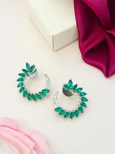 ABDESIGNS Silver-Plated American Diamond Studs