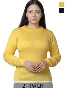 IndiWeaves Women Pack of 2 Woollen Pullover Sweater