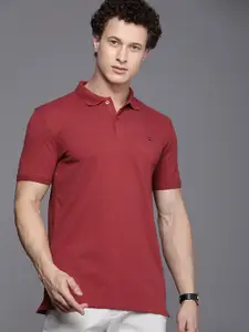 Louis Philippe Sport Polo Collar Pure Cotton Slim Fit T-shirt
