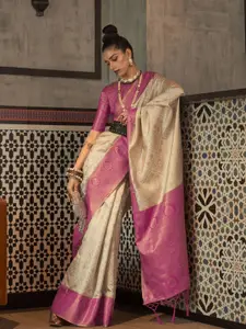 Anouk Women Ethnic Motifs Zari  Banarasi Saree