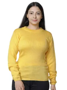 IndiWeaves Women Woollen Pullover with Applique Detail