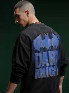 HIGHLANDER Warner Bros Batman Men Drop Shoulder Oversized Sweatshirt