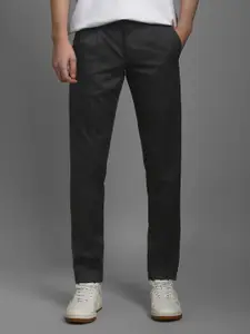 Louis Philippe Sport Men Slim Fit Mid-Rise Cotton Trousers