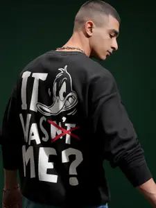 HIGHLANDER Warner Bros Daffy Duck Men Drop Shoulder Oversized Sweatshirt