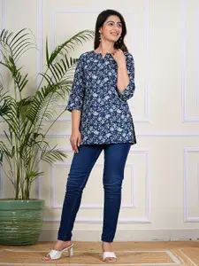 SITA FASHION HUB Women Floral Printed Pure Cotton Straight Kurti