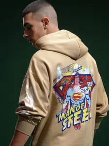 HIGHLANDER Warner Bros Super Man Men Drop Shoulder Oversized Hoodie Sweatshirt