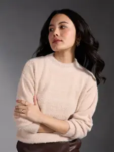 20Dresses Women High Neck Furry Pullover