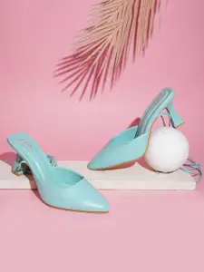 JM Looks Women Solid Ankle Loop Block Pumps Heels