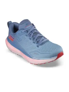 Skechers Men Self Design Round Toe Non-Marking Lace Ups Running Shoes