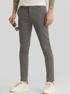 Snitch Men Smart Slim Fit Chinos Trousers