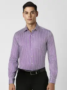 Van Heusen Men Spread Collar Striped Cotton Slim Fit Formal Shirt