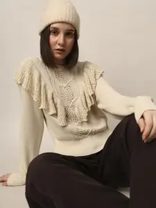 ONLY Women Cable Knit Pullover