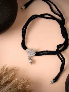 JewelYaari 925 Sterling Silver Rhodium-Plated Anklet