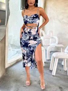 TANDUL Print Sheath Midi Dress