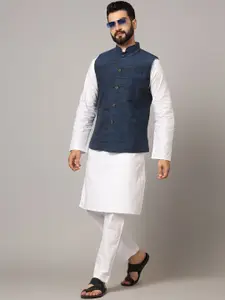 Latest Chikan Garments Woven Design Nehru Jacket