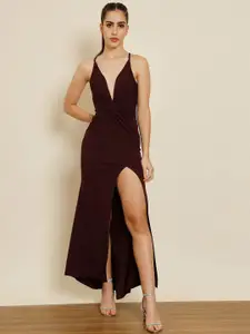 TANDUL Shoulder Straps Gathered Maxi Dress