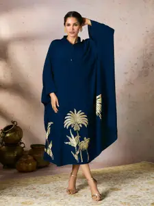 Masaba Flared Sleeve A-Line Midi Dress