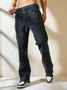 FUGAZEE Men Relaxed Fit High-Rise Slash Knee Jeans