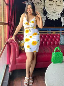 TANDUL Print Sheath Dress