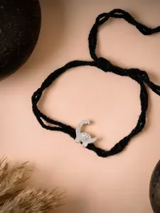 JewelYaari 925 Sterling Silver Rhodium-Plated Anklet