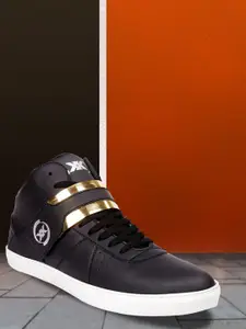 Bxxy Men Colourblocked Lace -Ups Round Toe Velcro Flatforms Shoes