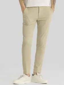Snitch Men Smart Slim Fit Trousers
