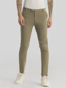 Snitch Men Smart Slim Fit Trousers