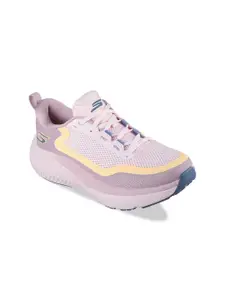 Skechers Women Colorblocked  Round Toe Non-Marking Lace Ups Running Shoes