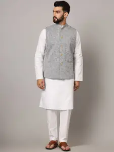 Latest Chikan Garments Self Design Nehru Jackets