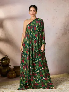 Masaba Floral Print Flared Sleeve A-Line Dress