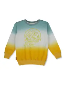 Gini and Jony Boys Colourblocked Round Neck Sweatshirt