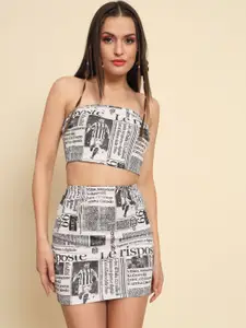 TANDUL Women Alphanumeric Printed Mini Bodycon Dress