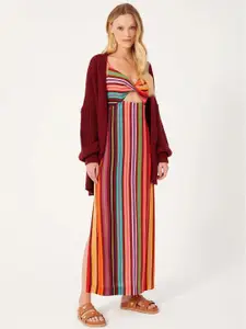 TANDUL Striped Maxi Dress